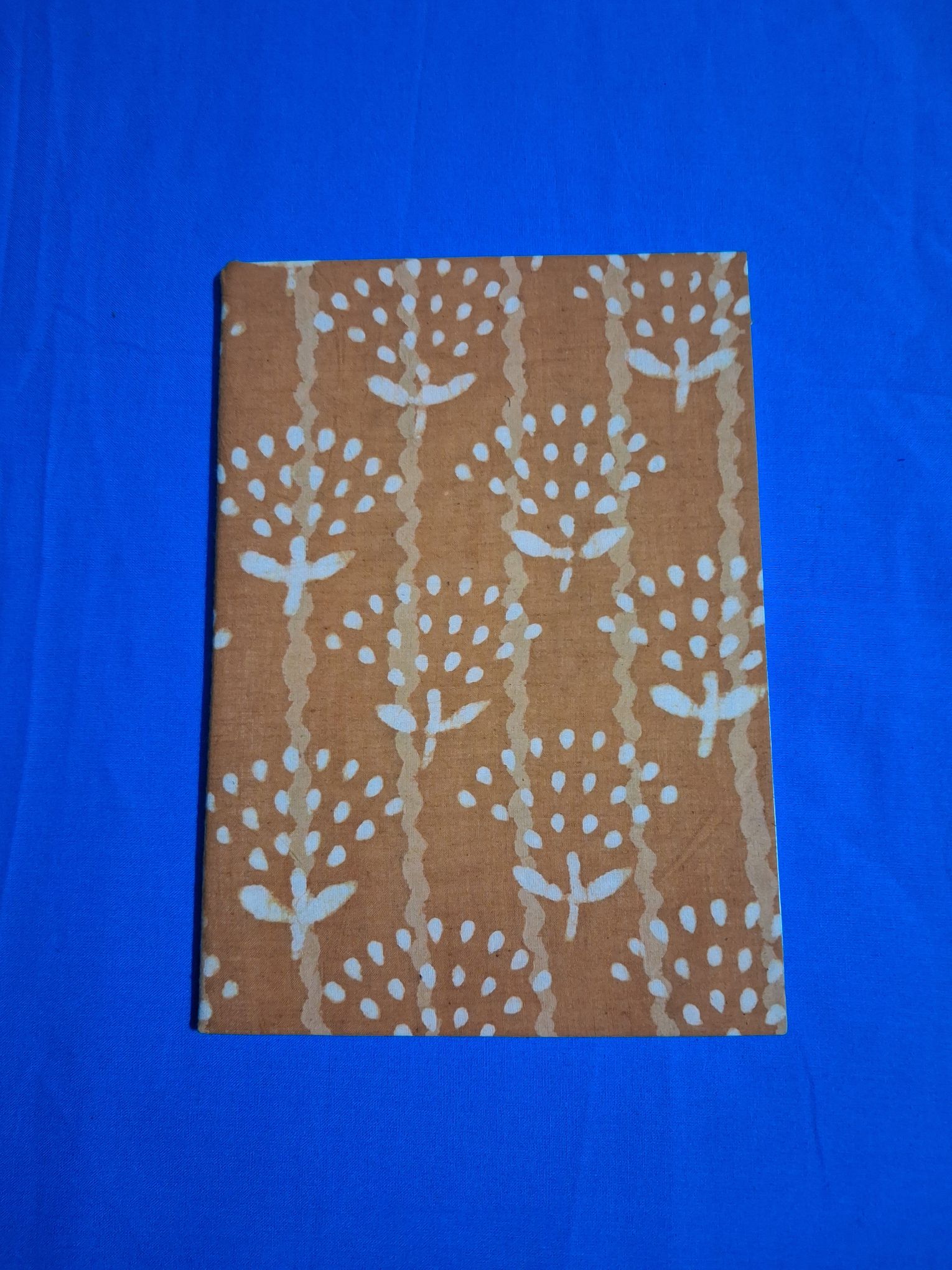 Bagru hand block print fabric covered notebook