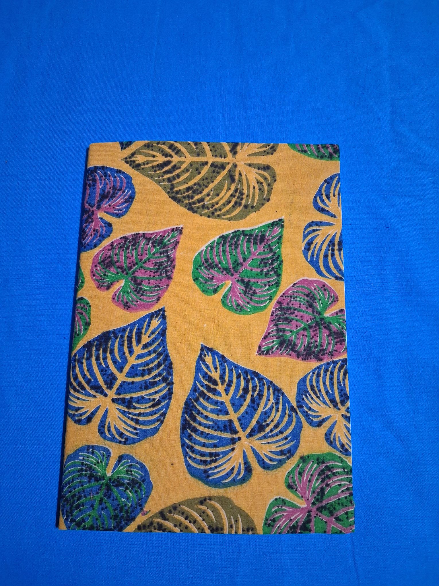 printed cotton fabric covered notebook