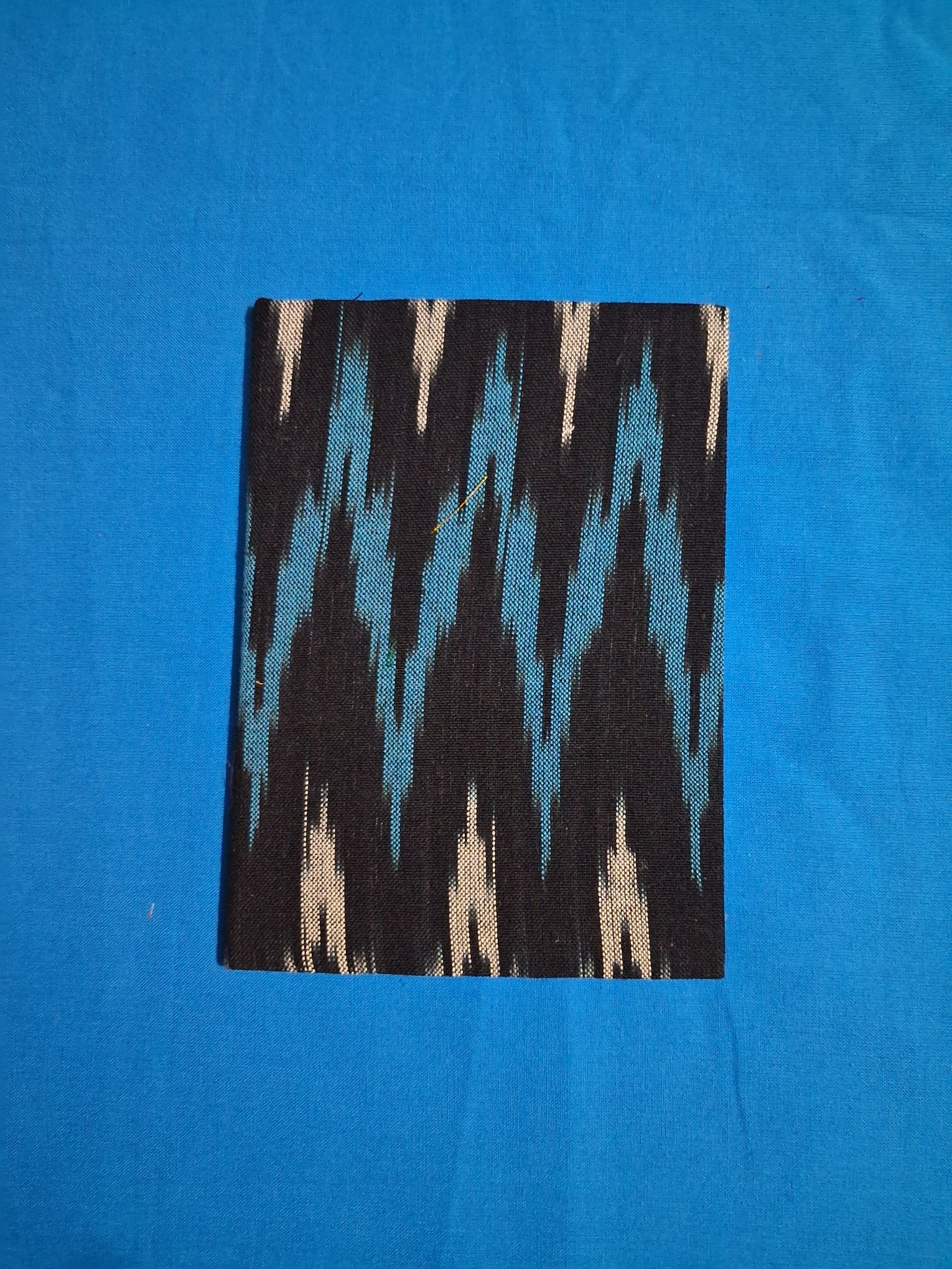 Ikkat handloom cotton fabric covered notebook