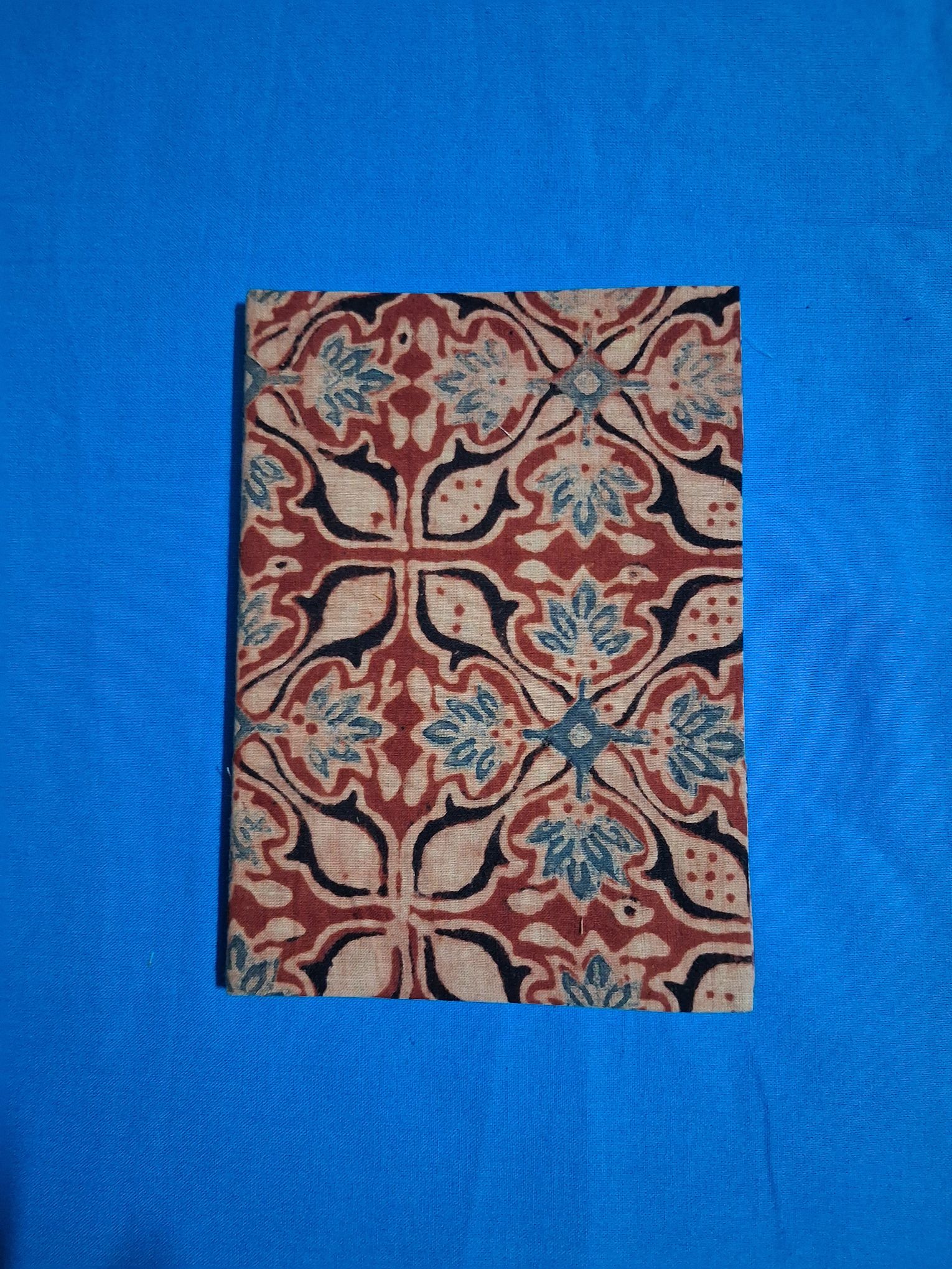 Ajrakh hand block cotton fabric covered notebook