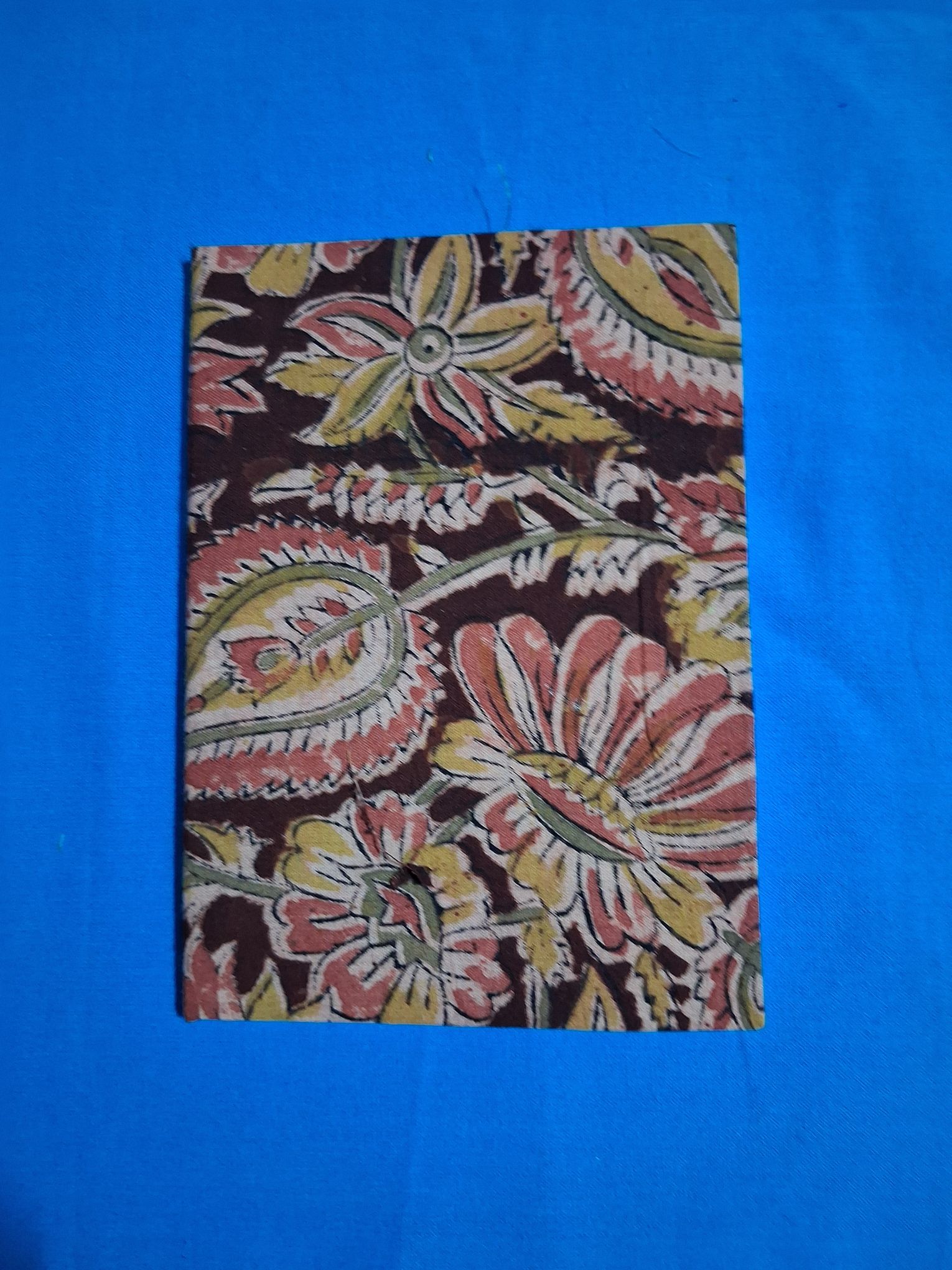Kalamkari hand block cotton fabric covered notebook