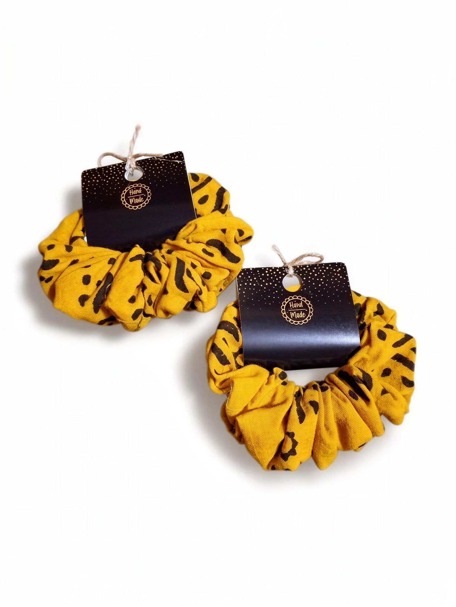 Ajrakh hand block print Cotton scrunchies - set of 2