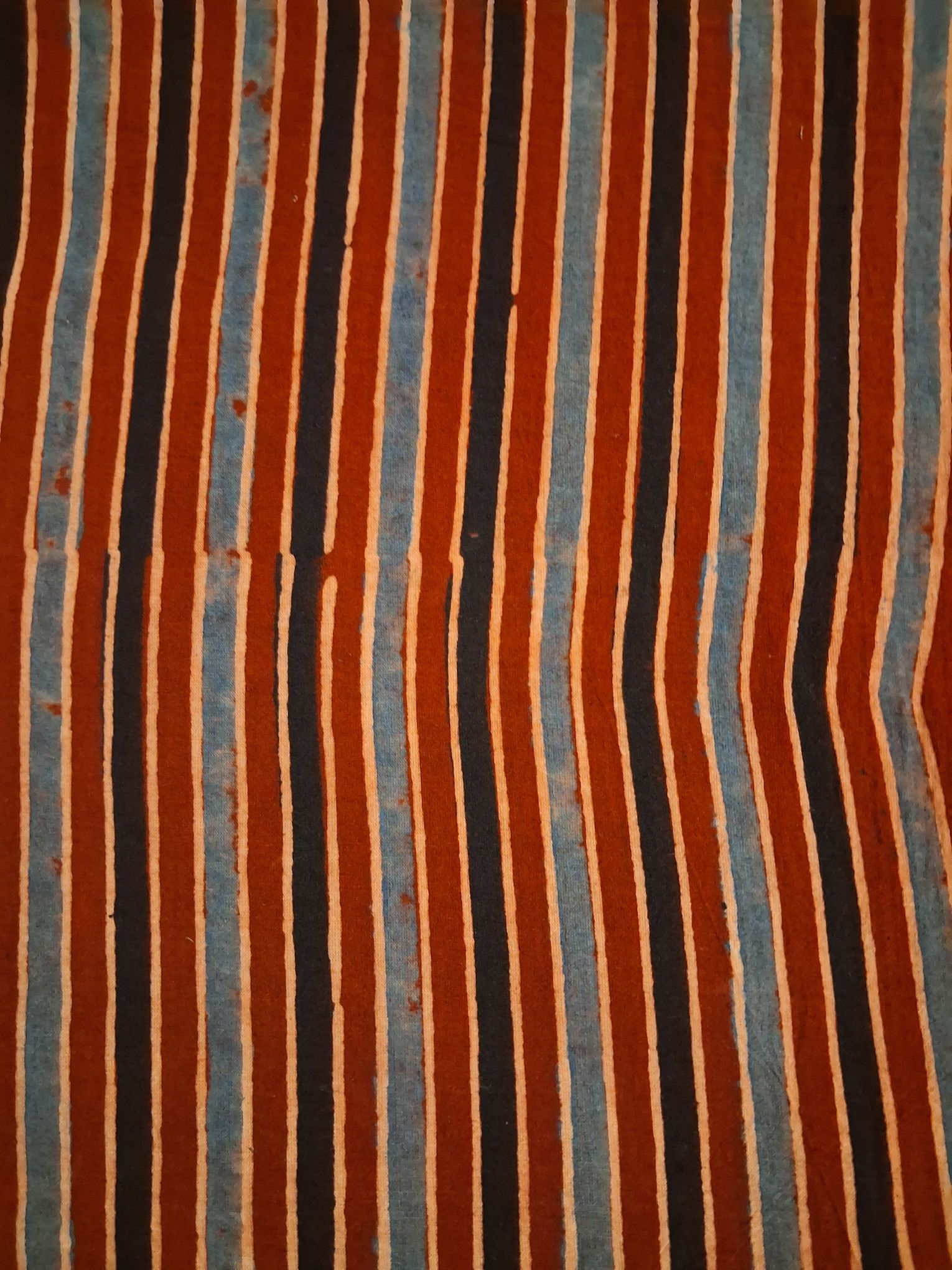 Ajrakh hand block print cotton fabric - 1 meter
