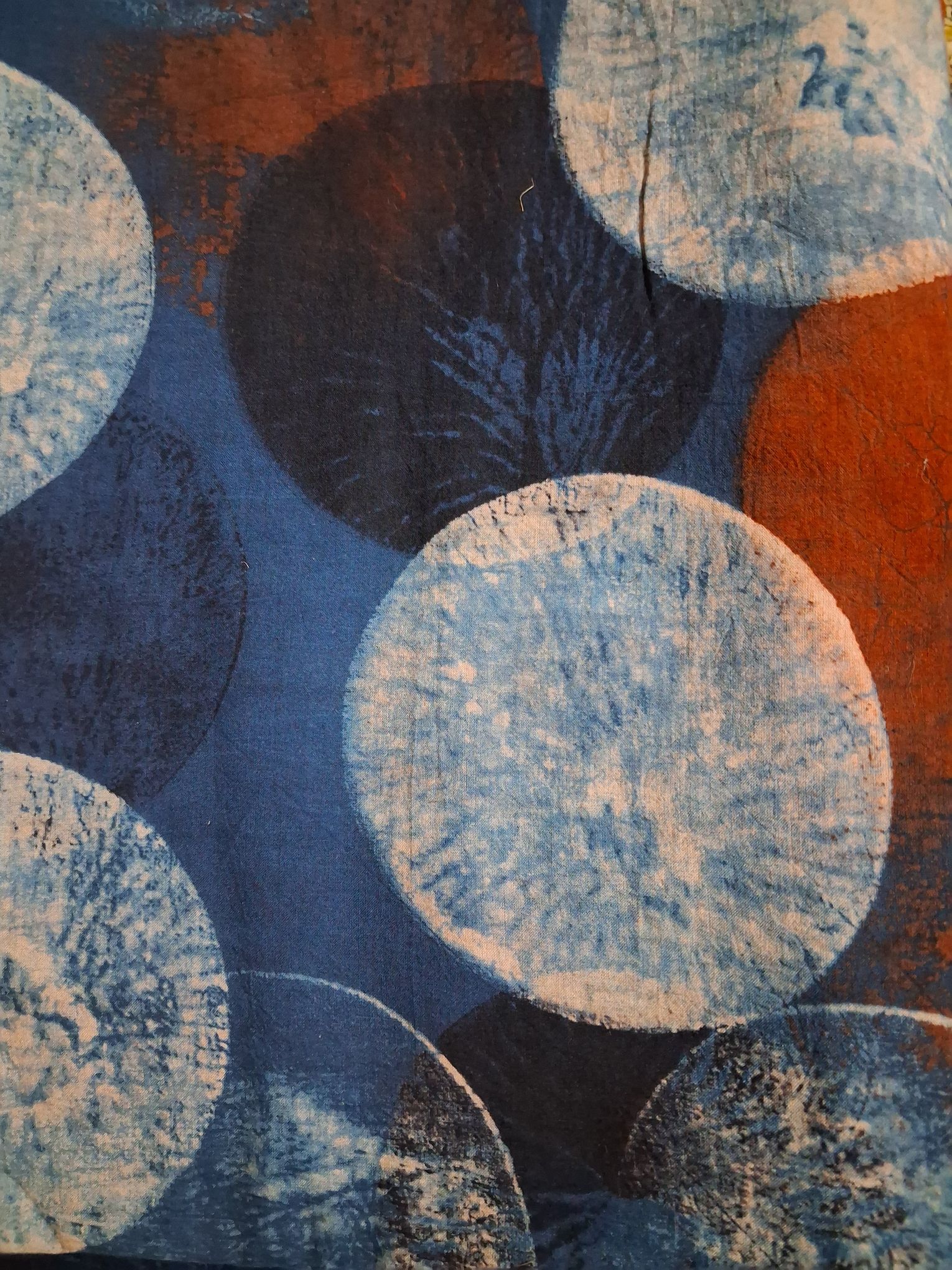 Ajrakh hand block print cotton fabric - 1 meter